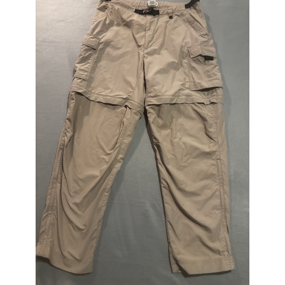REI Convertible Cargo Pants Hiking Men's 36 Nylon Khaki Outdoor